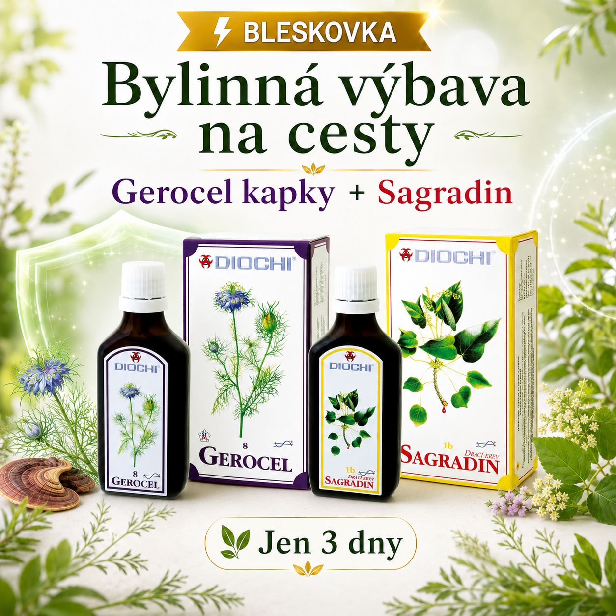 ! Bleskovka: Bylinná výbava na cesty